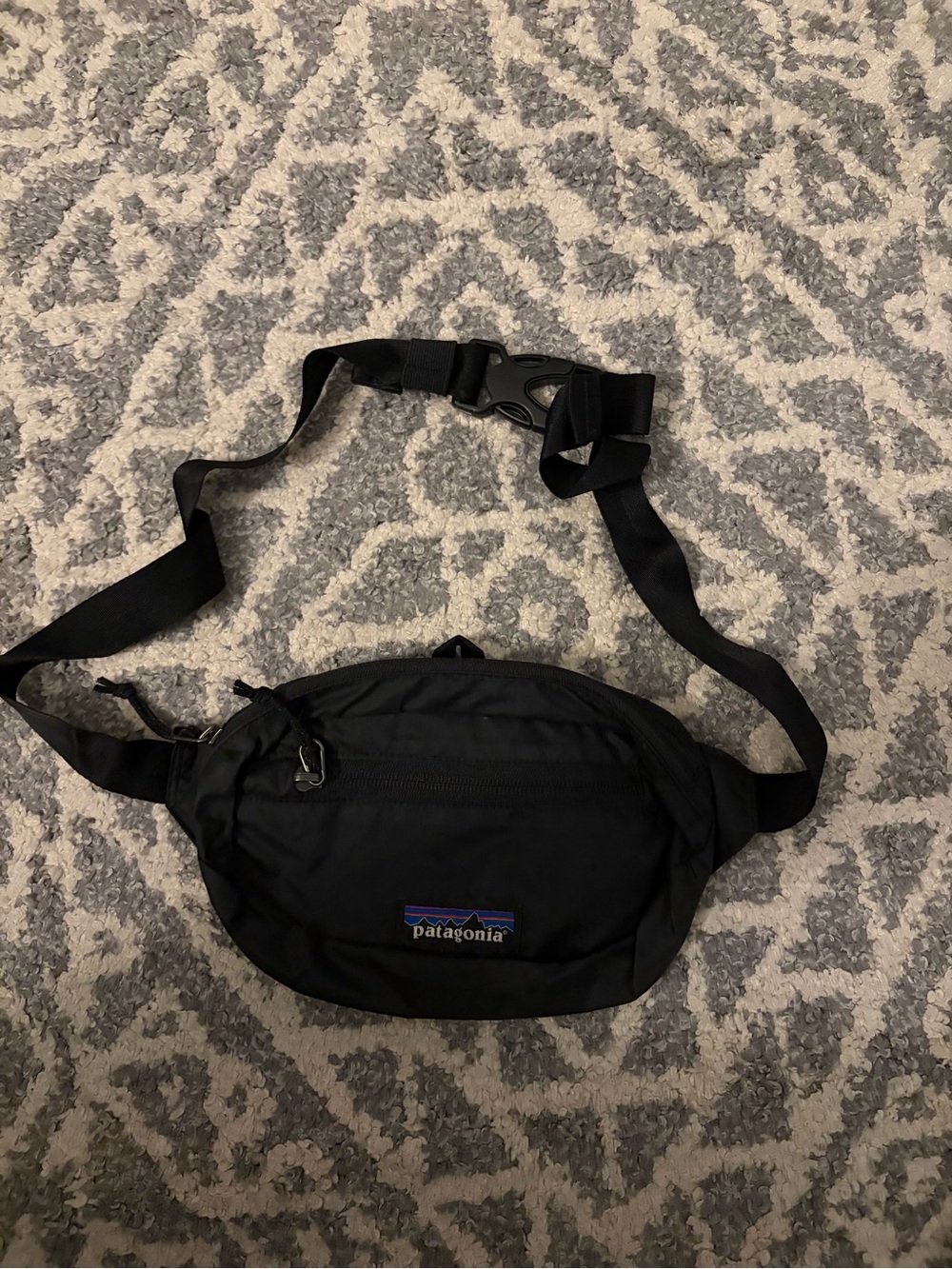 Patagonia Black Belt Pack with Subtle Logo Patch